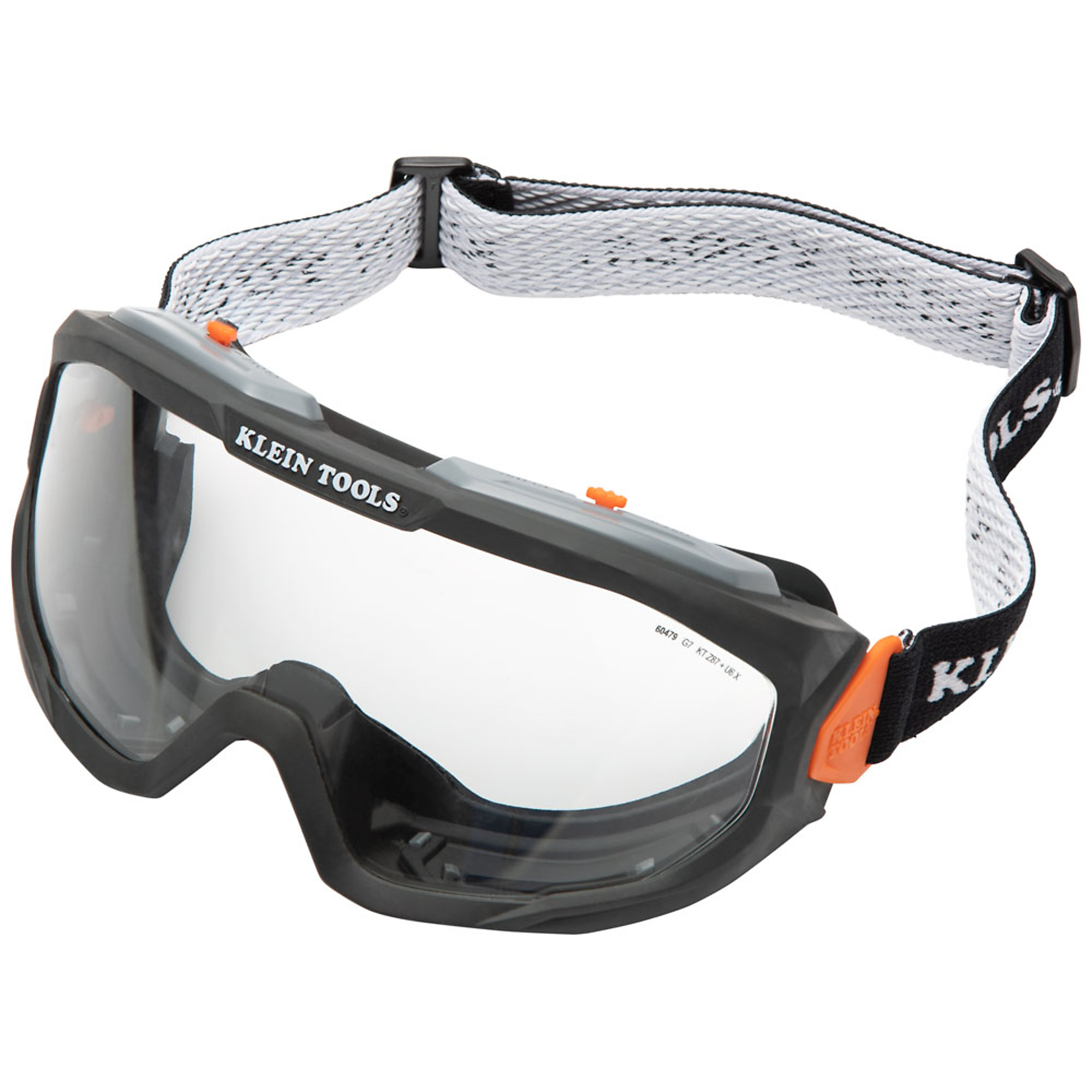 Klein Tools, Safety Goggles, Clear Lens, Frame Color Gray, Lens Color Clear, ANSI Z87 Compliant, Model# 60479